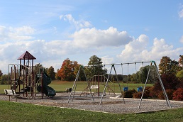 swing set and climber